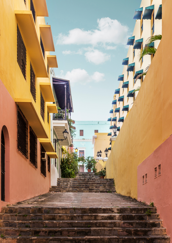 beautiful and colorful view of vacation condos in ponce puerto rico